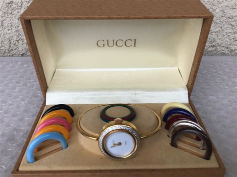 ladies gucci bangle watch|vintage gucci bangle bezel watch.